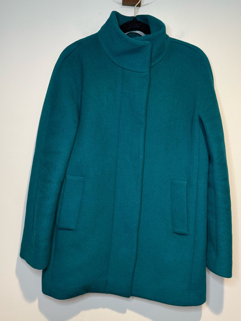 J. Crew City Coat - Emerald Green size 8 - Picture 4 of 13